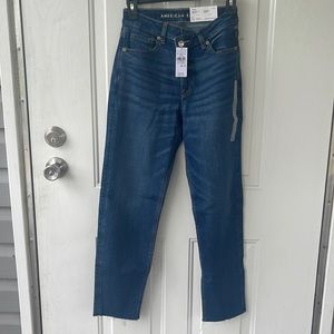 American Eagle mom straight jean dark shadow stretch Regular fit